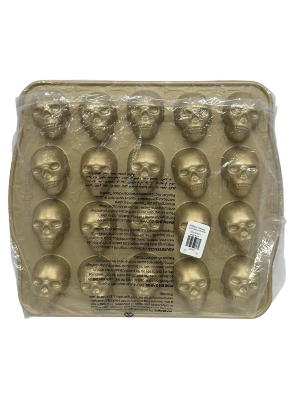 New-Nordic Ware USA Haunted Skull Bites Cakelet Pan William-Sonoma 2.5 Cups
